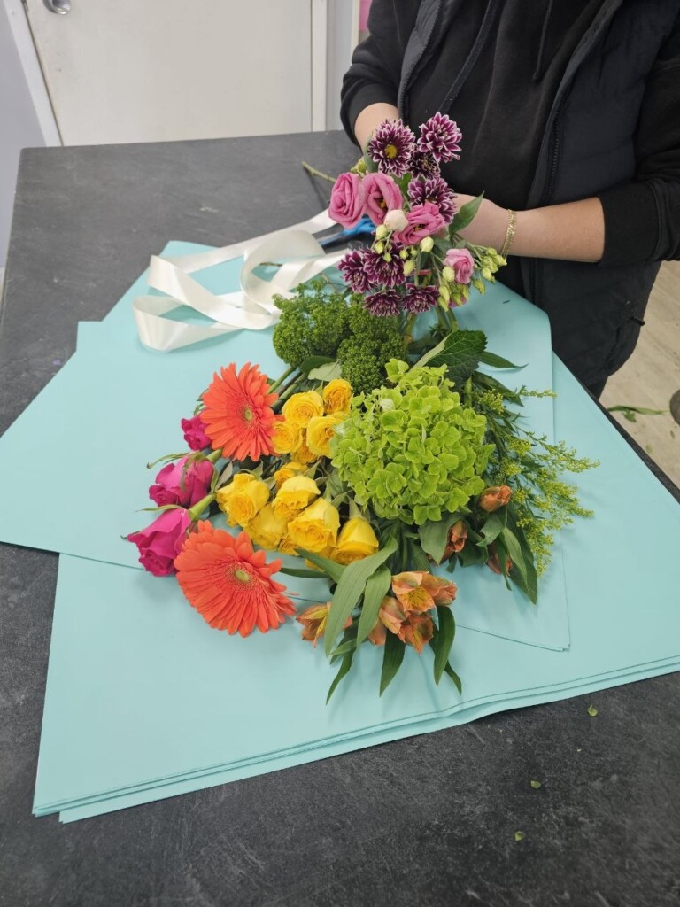 wedding flowers preparation behind the scenes Bita Floral Whitby shop